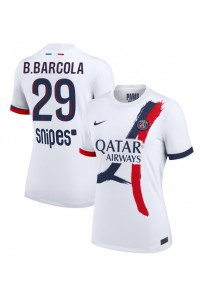 Paris Saint-Germain Bradley Barcola #29 Jalkapallovaatteet Naisten Vieraspaita 2025-26 Lyhythihainen
